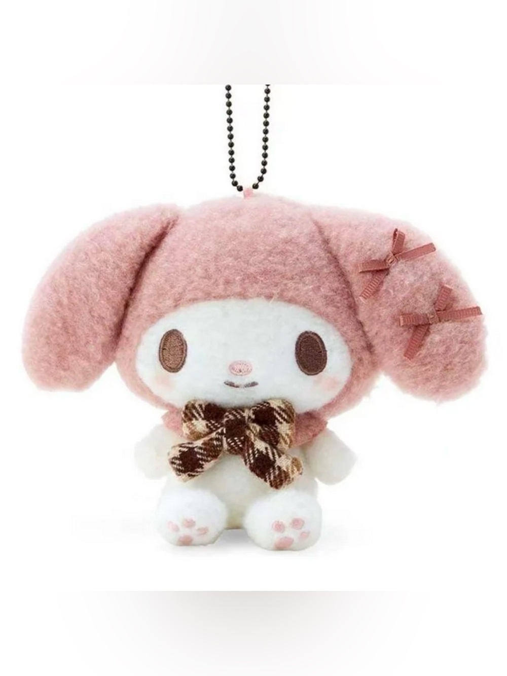 My Melody Mocha Check Plush Mascot Keychain by Sanrio